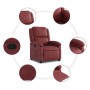 Sillón reclinable de cuero sintético rojo tinto de , Sillones - Ref: Foro24-371779, Precio: 217,68 €, Descuento: %