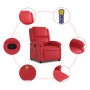 Red synthetic leather reclining massage chair by , Armchairs - Ref: Foro24-371787, Price: 241,95 €, Discount: %