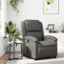 Gray synthetic leather reclining massage chair by , Armchairs - Ref: Foro24-371785, Price: 227,30 €, Discount: %