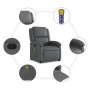 Sillón de masaje reclinable cuero sintético gris de , Sillones - Ref: Foro24-371785, Precio: 227,30 €, Descuento: %