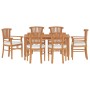 Juego de comedor de jardín 7 piezas madera maciza de teca de , Conjuntos de jardín - Ref: Foro24-3155776, Precio: 944,56 €, D...