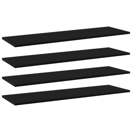 Shelf shelves 4 pcs black plywood 100x30x1.5cm by , Shelves - Ref: Foro24-805396, Price: 54,99 €, Discount: %