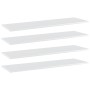 Estante para estantería 4 uds madera blanco brillo 100x30x1,5cm de , Estanterías - Ref: Foro24-805404, Precio: 42,59 €, Descu...