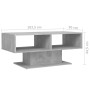 Mesa de centro contrachapada gris hormigón 103,5x50x44,5 cm de , Mesas de centro - Ref: Foro24-806826, Precio: 67,38 €, Descu...