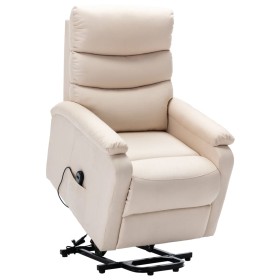 Sillón elevable tela crema de , Sillones - Ref: Foro24-321245, Precio: 316,75 €, Descuento: %