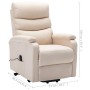 Sillón elevable tela crema de , Sillones - Ref: Foro24-321245, Precio: 316,75 €, Descuento: %