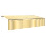 Toldo retráctil automático con persiana amarillo y blanco 6x3 m de , Toldos - Ref: Foro24-3069488, Precio: 567,01 €, Descuent...