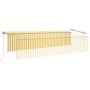 Toldo retráctil automático con persiana amarillo y blanco 6x3 m de , Toldos - Ref: Foro24-3069488, Precio: 567,01 €, Descuent...