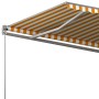 Automatic yellow and white freestanding awning 600x300 cm by , Awnings - Ref: Foro24-3069808, Price: 667,70 €, Discount: %