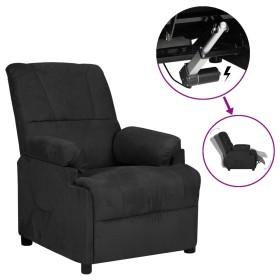 Sillón reclinable eléctrico piel de ante sintética negro de , Sillones - Ref: Foro24-3073834, Precio: 183,99 €, Descuento: %