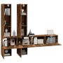 Smoked oak plywood TV wall unit by , TV Furniture - Ref: Foro24-3114571, Price: 208,92 €, Discount: %