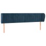 Cabecero de terciopelo azul oscuro 163x23x78/88 cm de , Cabeceros y pies de cama - Ref: Foro24-3117440, Precio: 74,99 €, Desc...