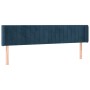 Cabecero de terciopelo azul oscuro 163x16x78/88 cm de , Cabeceros y pies de cama - Ref: Foro24-3119064, Precio: 70,23 €, Desc...