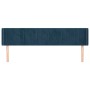 Cabecero de terciopelo azul oscuro 163x16x78/88 cm de , Cabeceros y pies de cama - Ref: Foro24-3119064, Precio: 70,23 €, Desc...