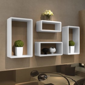 Cube Shelf Set 4 Pieces White by vidaXL, Shelves and shelves - Ref: Foro24-240345, Price: 104,99 €, Discount: %