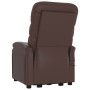 Brown synthetic leather elevating massage chair by , Electric massage chairs - Ref: Foro24-321285, Price: 332,54 €, Discount: %