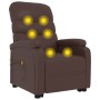 Brown synthetic leather elevating massage chair by , Electric massage chairs - Ref: Foro24-321285, Price: 332,54 €, Discount: %