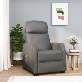 Sillón de masaje elevable cuero sintético gris de , Sillones de masaje eléctricos - Ref: Foro24-3124815, Precio: 259,99 €, De...