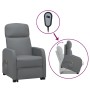 Gray synthetic leather elevating massage chair by , Electric massage chairs - Ref: Foro24-3124815, Price: 259,27 €, Discount: %