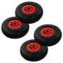 Sack cart wheels 4 units rubber 3.00-4 (245x82) by , Hoists, cranes and carts - Ref: Foro24-142970, Price: 46,31 €, Discount: %