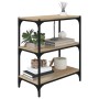 Sonoma oak plywood and steel shelving 60x33x70.5 cm by , Bookcases and shelves - Ref: Foro24-819323, Price: 44,25 €, Discount: %