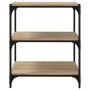 Sonoma oak plywood and steel shelving 60x33x70.5 cm by , Bookcases and shelves - Ref: Foro24-819323, Price: 44,25 €, Discount: %