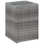 Mesa auxiliar superficie vidrio ratán sint. gris 35x35x52 cm de , Mesas auxiliares - Ref: Foro24-46983, Precio: 69,85 €, Desc...