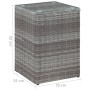 Mesa auxiliar superficie vidrio ratán sint. gris 35x35x52 cm de , Mesas auxiliares - Ref: Foro24-46983, Precio: 69,85 €, Desc...