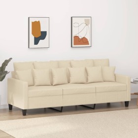 3-seater cream fabric sofa 180 cm by , Sofas - Ref: Foro24-359277, Price: 341,05 €, Discount: %