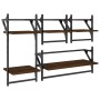 Wall shelves with bars 4 pcs oak brown engineered wood by , Shelves and shelves - Ref: Foro24-836267, Price: 35,79 €, Discoun...