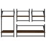 Wall shelves with bars 4 pcs oak brown engineered wood by , Shelves and shelves - Ref: Foro24-836267, Price: 35,79 €, Discoun...