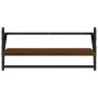 Wall shelves with bars 4 pcs oak brown engineered wood by , Shelves and shelves - Ref: Foro24-836267, Price: 35,79 €, Discoun...