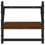 Wall shelves with bars 4 pcs oak brown engineered wood by , Shelves and shelves - Ref: Foro24-836267, Price: 35,79 €, Discoun...