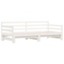 Trundle sofa bed solid white pine wood 90x190 cm by , Beds and slatted bases - Ref: Foro24-836154, Price: 227,32 €, Discount: %