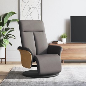 Recliner armchair with footrest in taupe gray fabric by , Armchairs - Ref: Foro24-356526, Price: 250,99 €, Discount: %