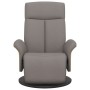 Sillón reclinable con reposapiés tela gris taupe de , Sillones - Ref: Foro24-356526, Precio: 250,19 €, Descuento: %