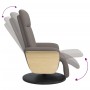 Sillón reclinable con reposapiés tela gris taupe de , Sillones - Ref: Foro24-356526, Precio: 250,19 €, Descuento: %