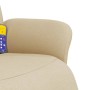 Recliner massage chair with footrest cream fabric by , Armchairs - Ref: Foro24-356539, Price: 256,39 €, Discount: %