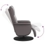 Gray synthetic leather recliner with footrest by , Armchairs - Ref: Foro24-356547, Price: 205,99 €, Discount: %