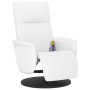 Massage recliner with footrest white synthetic leather by , Armchairs - Ref: Foro24-356558, Price: 227,99 €, Discount: %