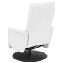 Sillón reclinable masaje con reposapiés cuero sintético blanco de , Sillones - Ref: Foro24-356558, Precio: 227,53 €, Descuent...