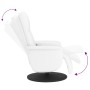 Massage recliner with footrest white synthetic leather by , Armchairs - Ref: Foro24-356558, Price: 227,99 €, Discount: %