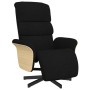 Sillón reclinable con reposapiés tela negra de , Sillones - Ref: Foro24-356603, Precio: 232,77 €, Descuento: %