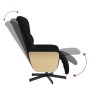 Sillón reclinable con reposapiés tela negra de , Sillones - Ref: Foro24-356603, Precio: 232,77 €, Descuento: %