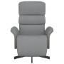 Recliner armchair with footrest in light gray fabric by , Armchairs - Ref: Foro24-356601, Price: 230,28 €, Discount: %