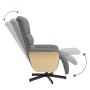 Recliner armchair with footrest in light gray fabric by , Armchairs - Ref: Foro24-356601, Price: 230,28 €, Discount: %