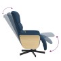 Sillón reclinable de masaje con reposapiés tela azul de , Sillones - Ref: Foro24-356620, Precio: 248,57 €, Descuento: %