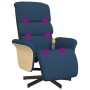 Relax-Massagesessel mit Fußstütze aus blauem Stoff von , Sessel - Ref: Foro24-356620, Preis: 248,99 €, Rabatt: %