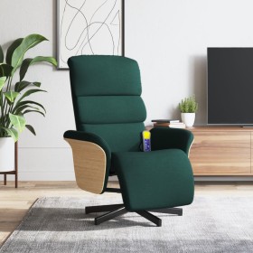 Recliner massage chair with footrest dark green fabric by , Armchairs - Ref: Foro24-356617, Price: 253,88 €, Discount: %