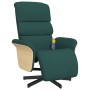 Sillón reclinable de masaje con reposapiés tela verde oscuro de , Sillones - Ref: Foro24-356617, Precio: 253,88 €, Descuento: %